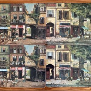 Set of 4 Pimpernel Parisian Cafe Scene Placemats